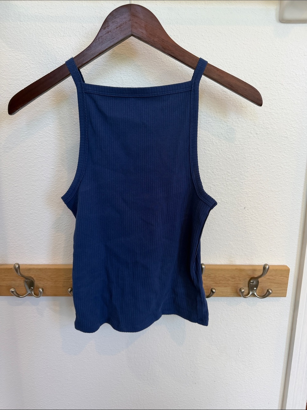 We the Free Ribbed Navy Square-Neck MIA Tank Top